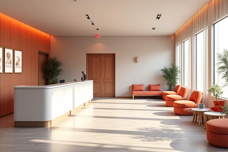 The bright and welcoming reception area of Koko Petto Inn.